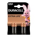 Baterie Alcalina Duracell Basic R3 (AAA), 4 Bucati, Blister