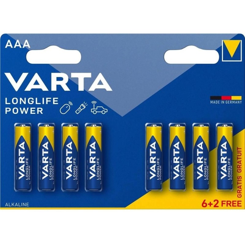 Baterie Alcalina R3 (AAA) 8 Bucati, Blister, High Energy Varta