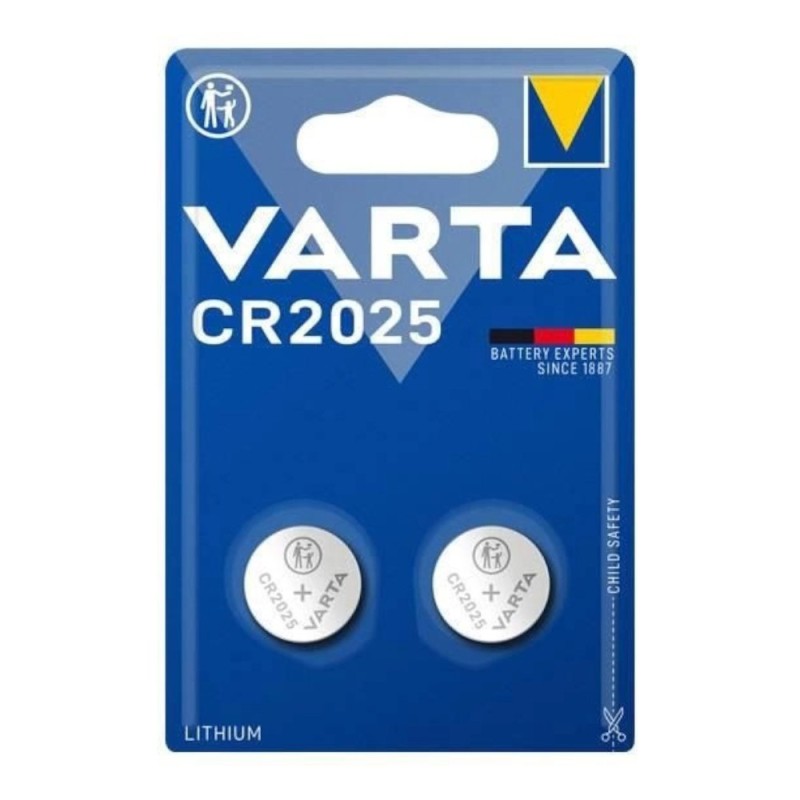 Baterie Buton Litiu CR2025, 3V, 157mAh, Varta, 2 Bucati, Blister