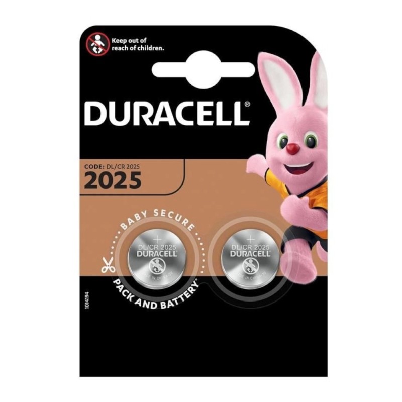 Baterie Buton Litiu Duracell CR2025 3V, 2 Bucati, Blister