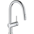 Baterie pentru Bucatarie Grohe Minta 32321002, 3/8'', Tip C, 2 Pulverizari, Dus Extractabil, Crom