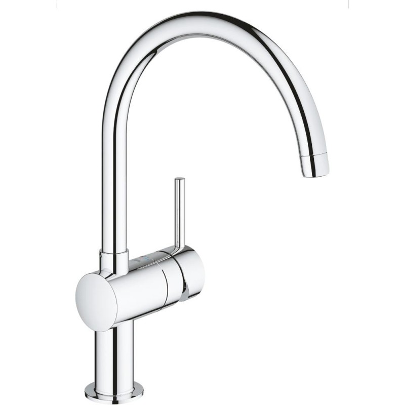 Baterie pentru Bucatarie Grohe Minta 32917000, 3/8'', Monocomanda, Pipa Pivotanta, Limitator Debit, Crom