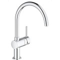 Baterie pentru Bucatarie Grohe Minta 32917000, 3/8'', Monocomanda, Pipa Pivotanta, Limitator Debit, Crom
