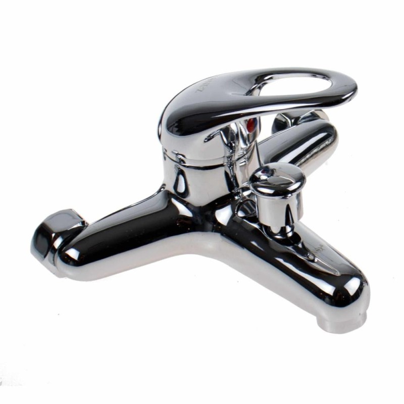 Baterie pentru Cada cu Furtun 1.5 m si Para de Dus, Monocomanda, Cartus Ceramic 40 mm, Inox