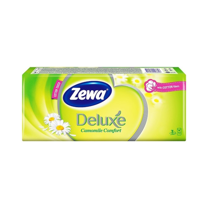 Batiste Nazale Zewa Deluxe, Musetel 3 Straturi 10 Bucati