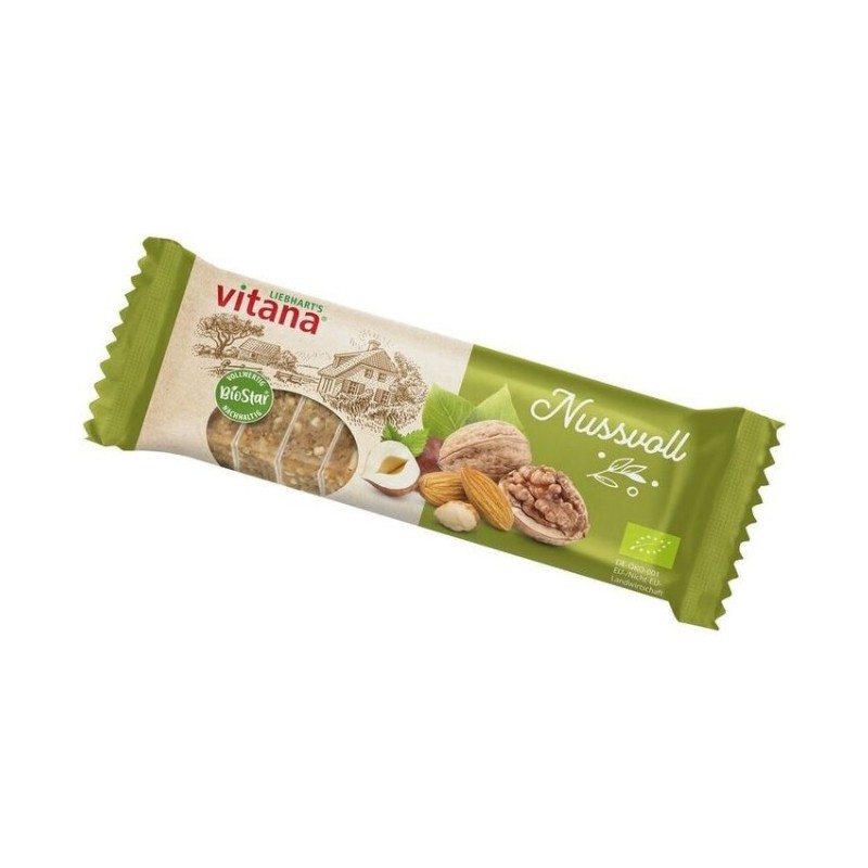 Baton Bio Portionat, cu Nuci si Fructe, 60 g, Vitana Liebhart'S