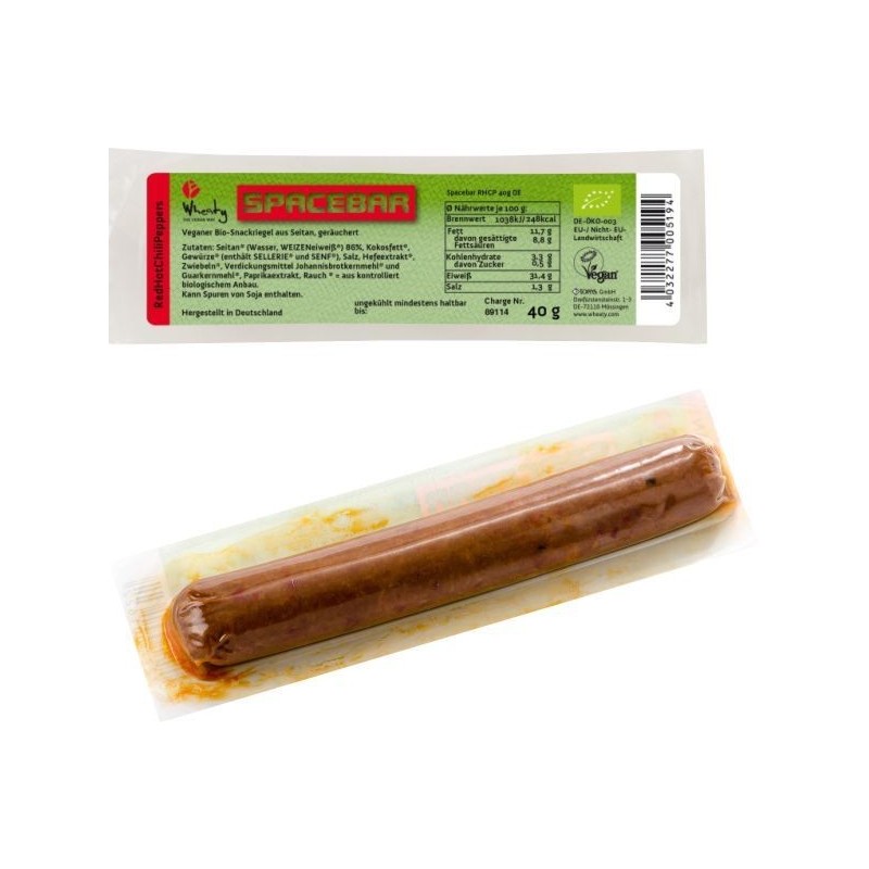 Baton Bio Seitan cu Ardei Rosu Iute, 40g Wheaty