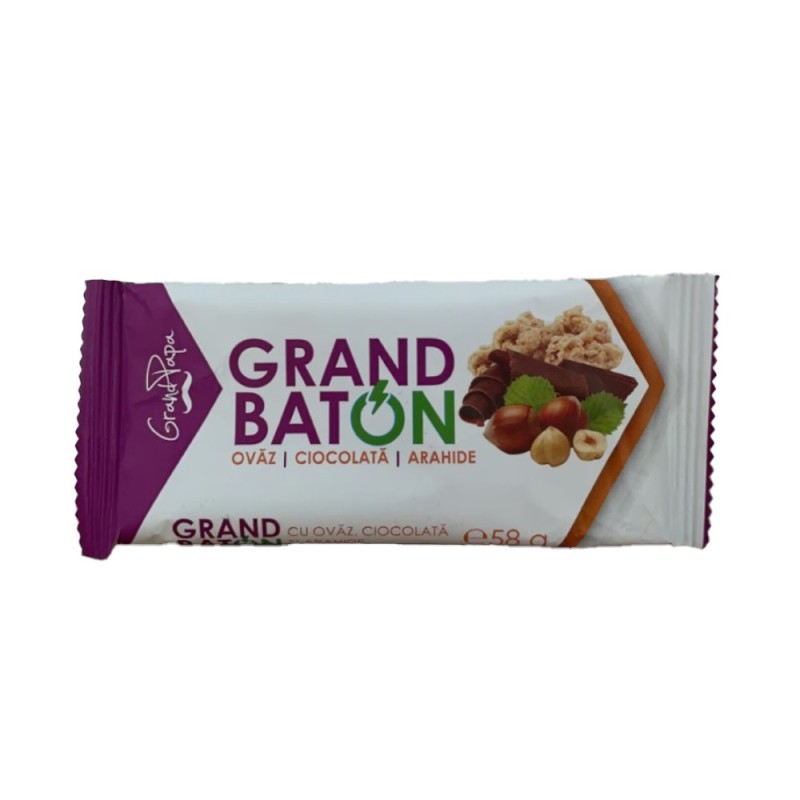 Baton cu Ovaz, Grand Papa, cu Ciocolata si Merisoare, 58 g