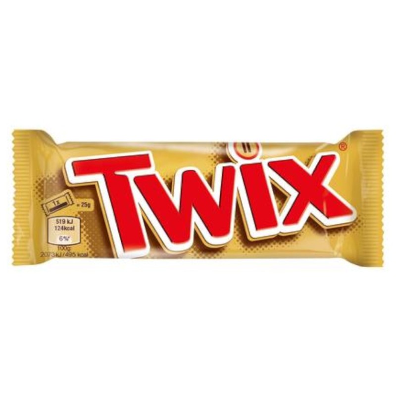 Baton de Biscuit si Caramel Invelit in Ciocolata cu Lapte Twix Single, 50 g