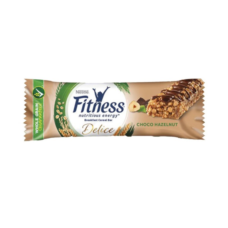 Baton de Cereale, Nestle, Fitness Delice, cu Ciocolata si Alune, 22.5 g