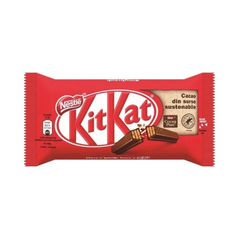 Baton de Ciocolata, Kit Kat 4 Finger, Nestle, cu Lapte, 41.5 g