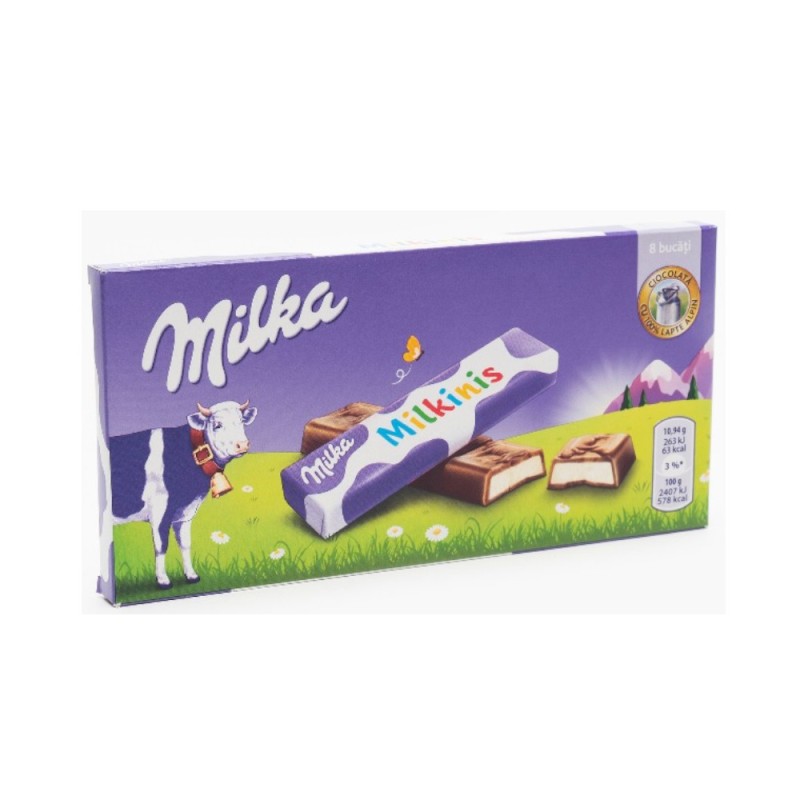 Baton de Ciocolata, Milka Milkinis, 87.5 g