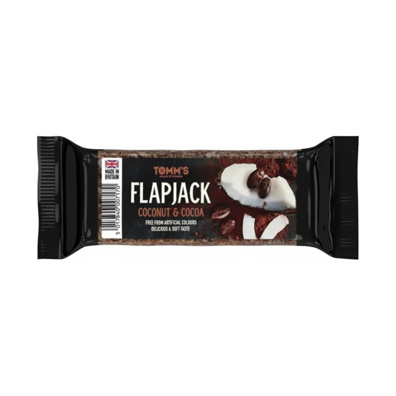 Baton Energizant din Ovaz, Bombus Flapjack, cu Cocos si Cacao, 100 g