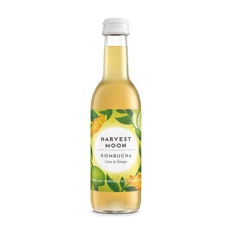Bautura Fermentata Bio Kombucha cu Limete si Ghimbir, 250 ml Harvest Moon