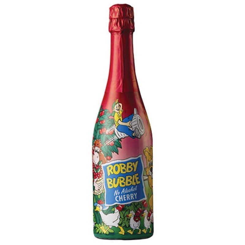 Bautura Racoritoare Carbogazoasa cu Suc de Cirese Robby Bubble, 0.75 l