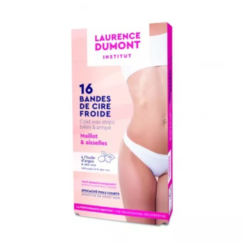 Benzi Depilatoare cu Ceara Rece, Laurence Dumont Institut, Bikini si Axila, cu Aloe si Argan, 16 Bucati si Servetele dupa Epilat