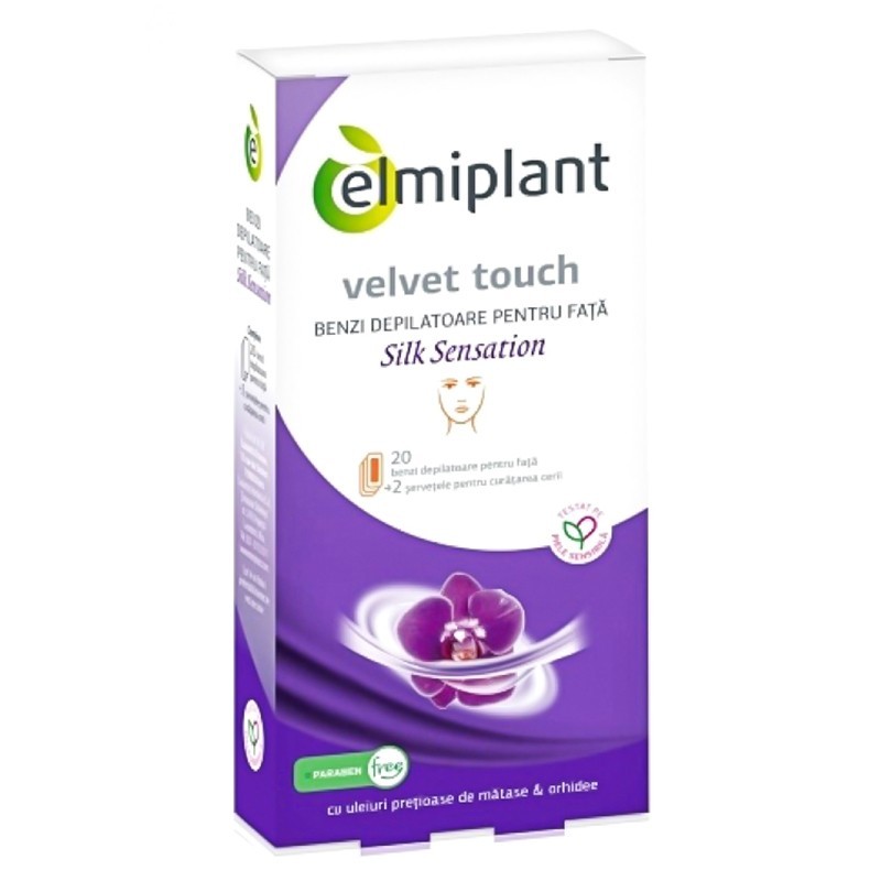 Benzi Depilatoare Silk pentru Fata Elmiplant x 20 Bucati