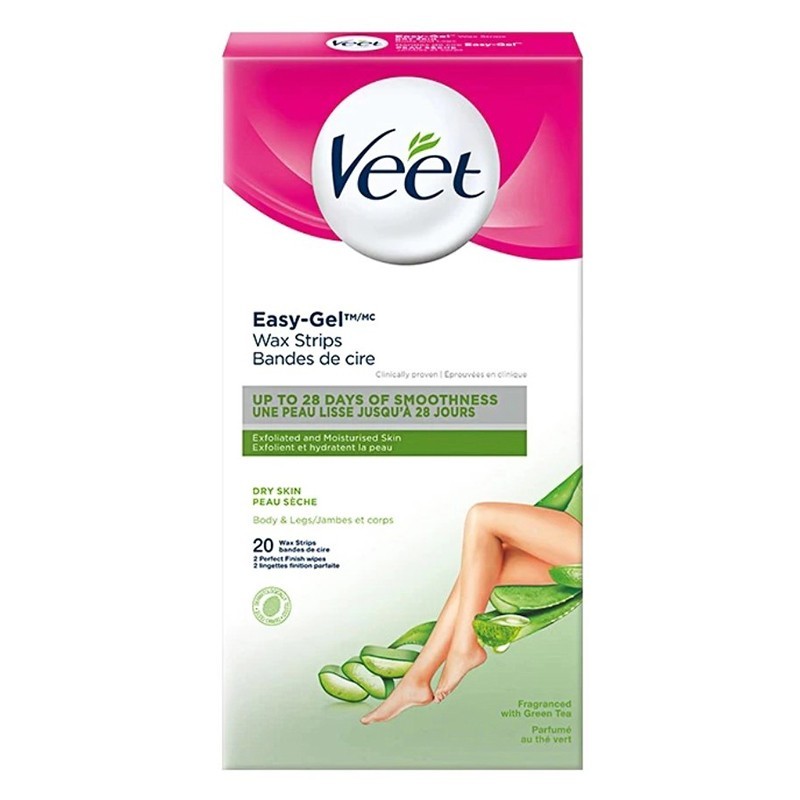Benzi Depilatoare Veet, pentru Picioare Uscate, 20 Benzi