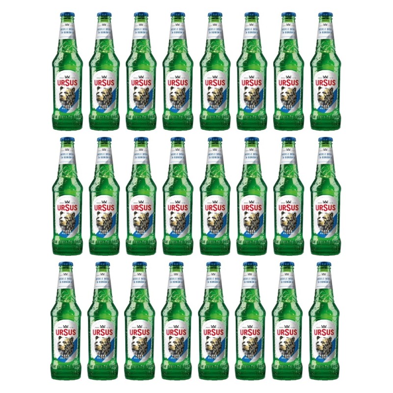 Bere Blonda fara Alcool, Ursus, Sticla, 24 x 0.33 l