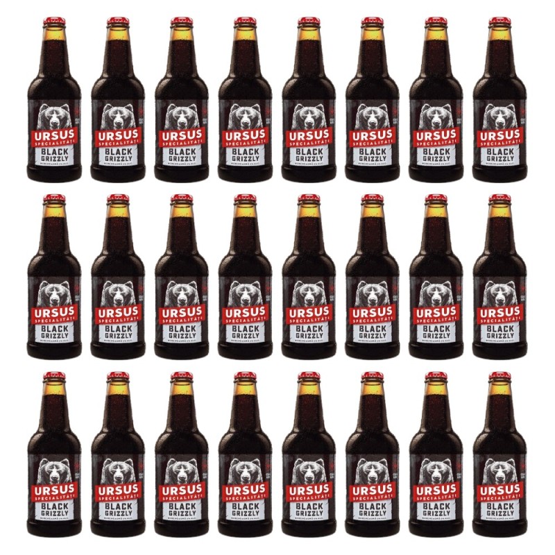 Bere Neagra Ursus Black, Sticla, 24 x 0.33 l
