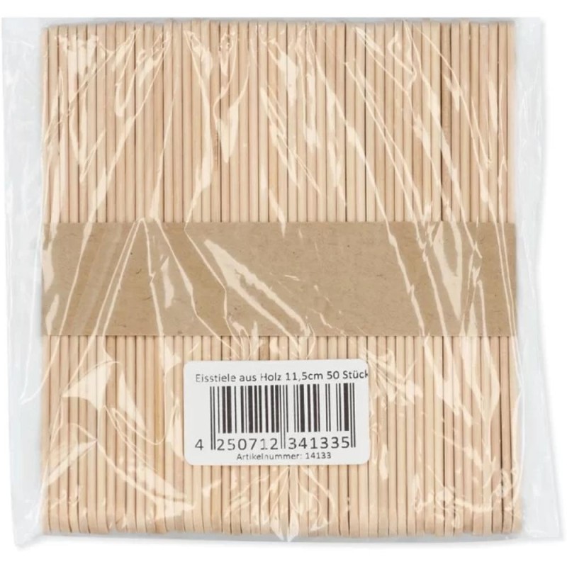 Betisoare de Inghetata din Lemn, 11.5 cm, 50 Bucati, Viva.z