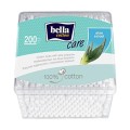 Betisoare Igienice cu Capetele Invelite in Bumbac si Extract de Aloe, Bella, Cutie, 200 Bucati