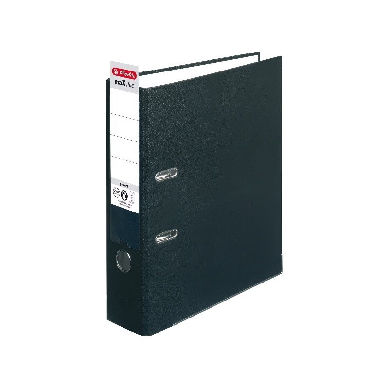 Biblioraft A4, 8 cm, PP, Negru, Herlitz