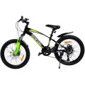 Bicicleta pentru copii, Neagra, Suspensie, Marime Roti 20 Inch, Splendor