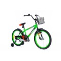 Bicicleta pentru copii, Neagra / Verde, Marime Roti 16 Inch, Splendor