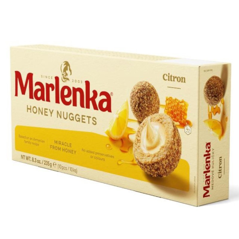 Bile cu Umplutura de Miere si Lamaie, Marlenka, 235 g, 10 Bucati