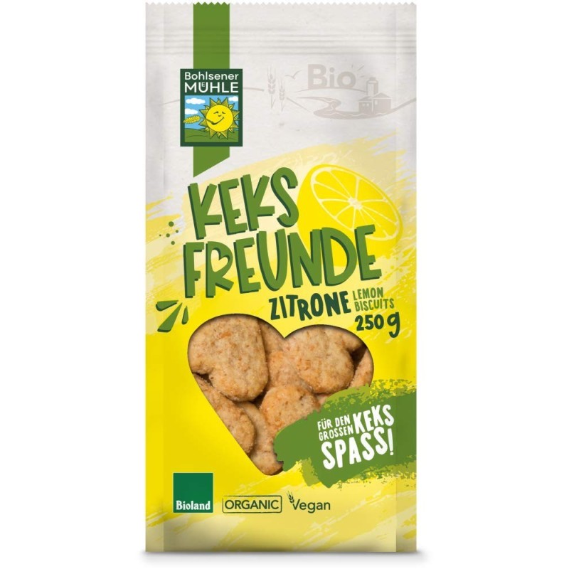 Biscuiti Bio cu Lamaie, Freunde, 250g Bohlsener Muhle