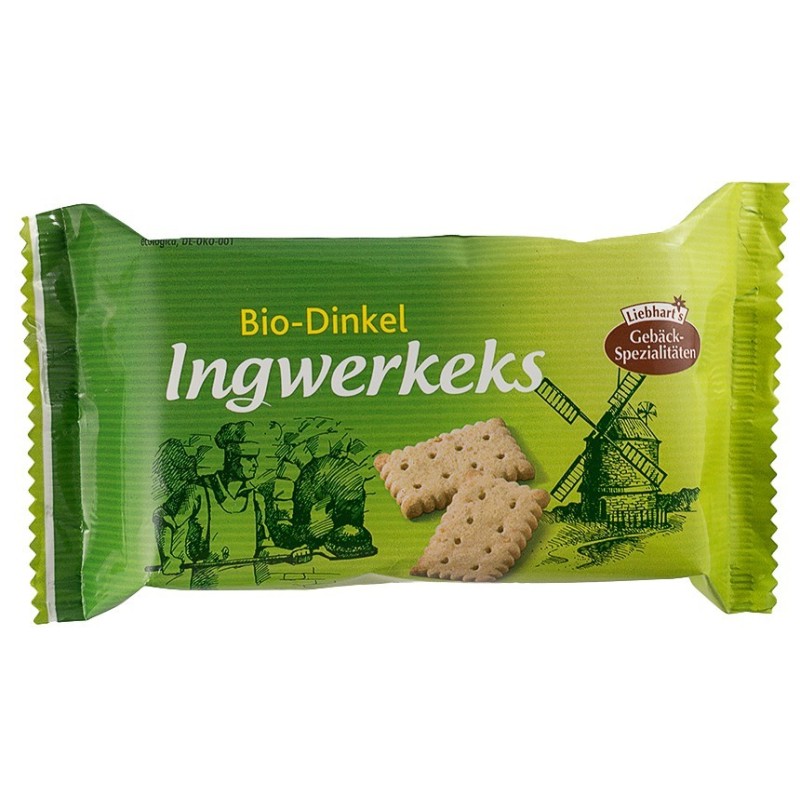 Biscuiti Bio din Grau Spelta cu Ghimbir, 125g Liebhart’s