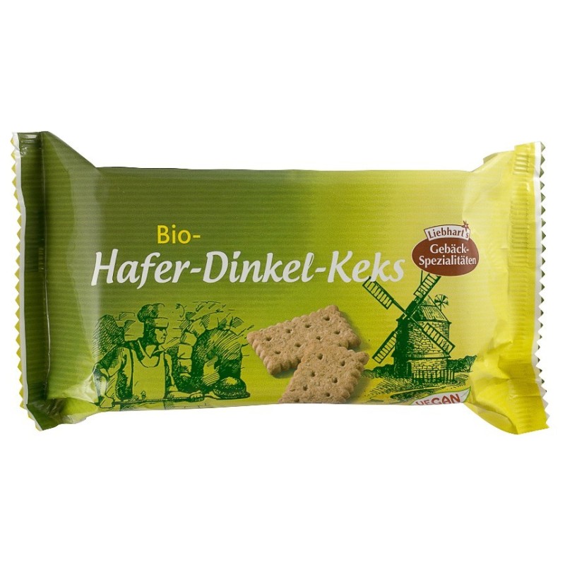 Biscuiti Bio din Ovaz si Grau Spelta, 125g Liebhart’s