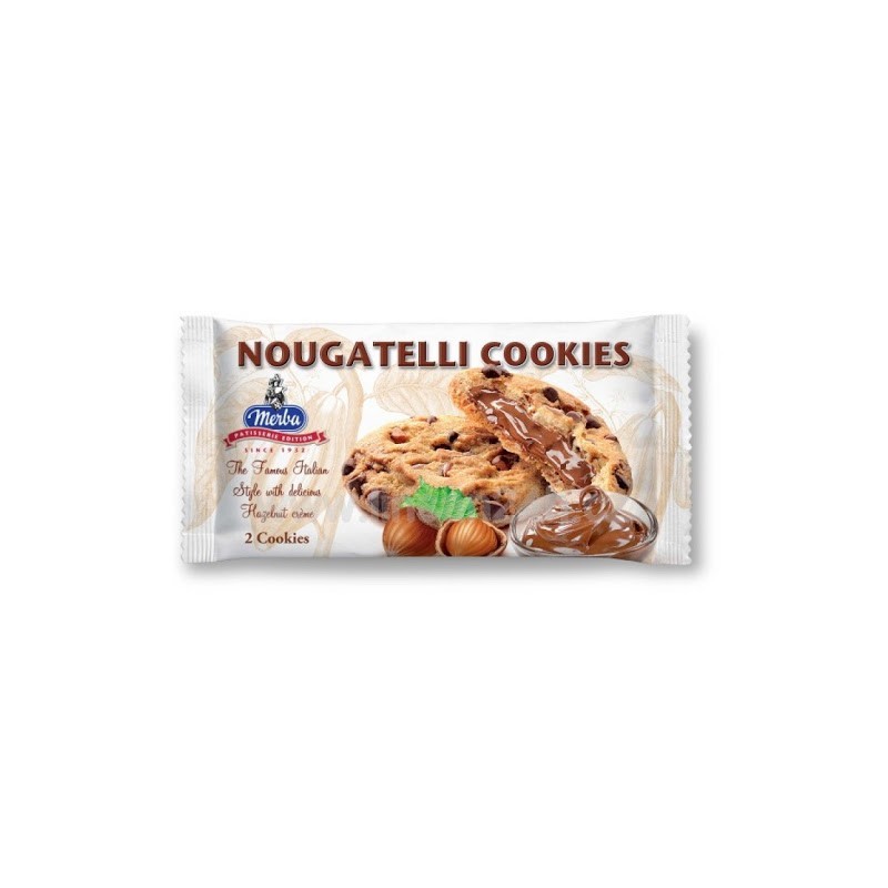 Biscuiti Crocanti, Crema de Alune, Merba, 44 g