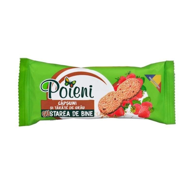 Biscuiti cu Capsuni, Poieni, 40 g