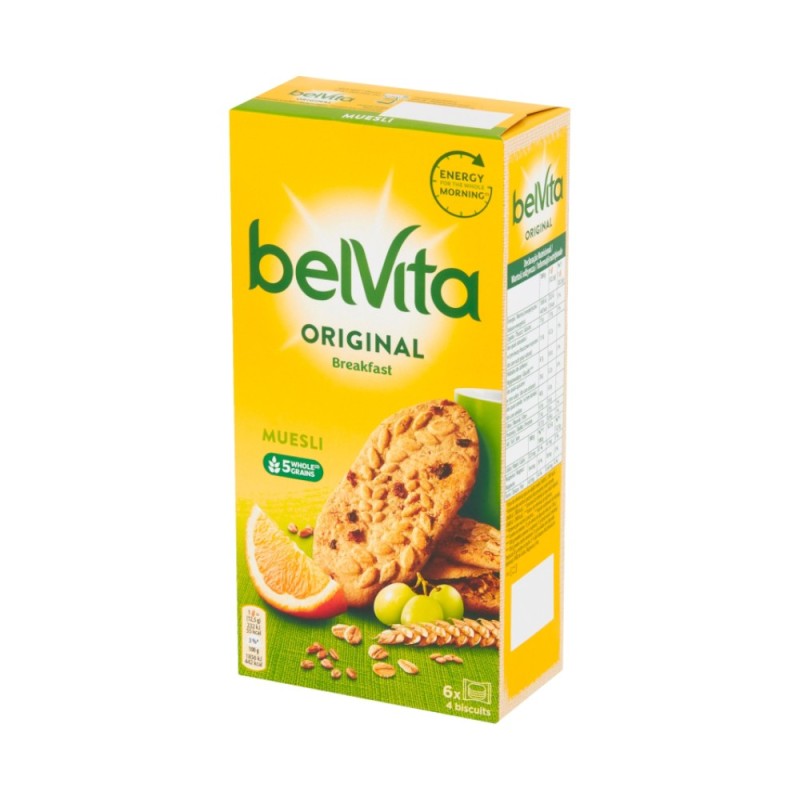 Biscuiti cu Cereale Integrale si Fructe, Belvita Start 300 g