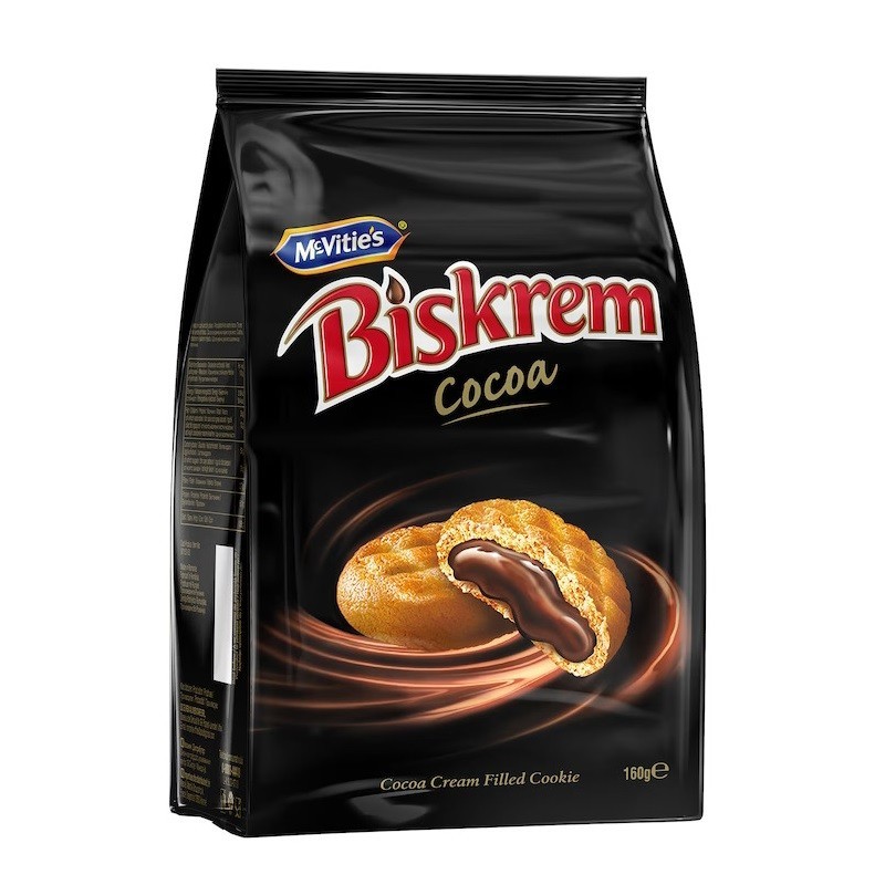 Biscuiti cu Crema de Cacao Biskrem, Mc Vities, 160 g