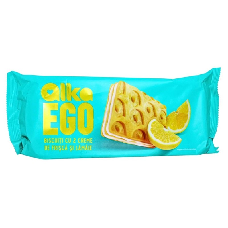Biscuiti cu Crema de Frisca si Lamaie Alka Ego, 135 g