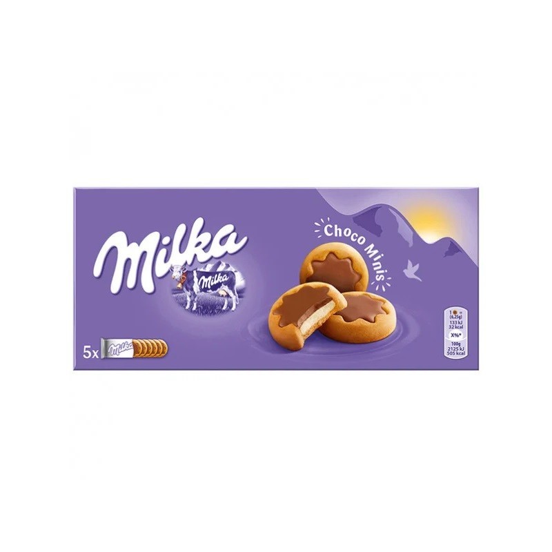 Biscuiti cu Crema de Lapte, Milka Choco Minis, 150 g