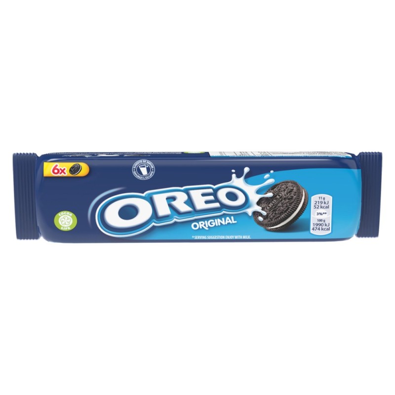 Biscuiti de Cacao cu Crema de Vanilie Oreo, 66 g