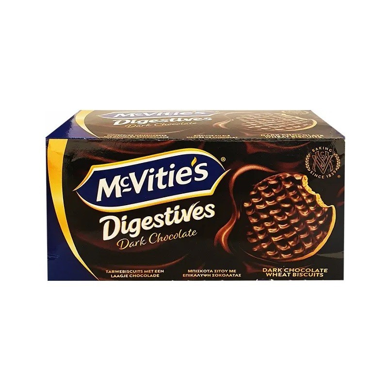 Biscuiti Digestivi, Mc Vities, cu Ciocolata Neagra, 200 g