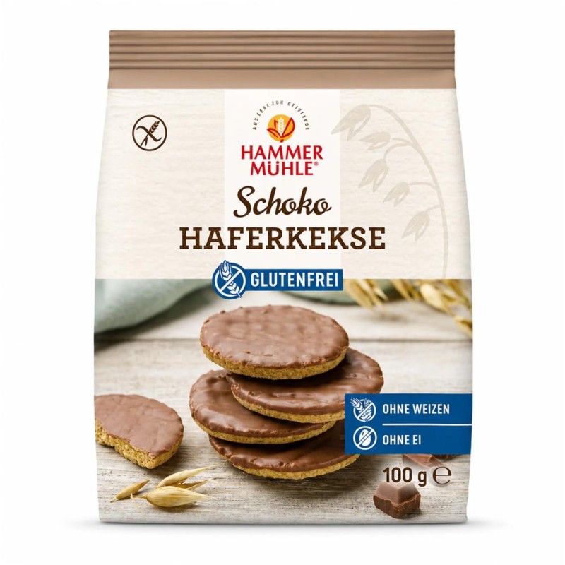Biscuiti din Ovaz cu Ciocolata, fara  Gluten, 100 g
