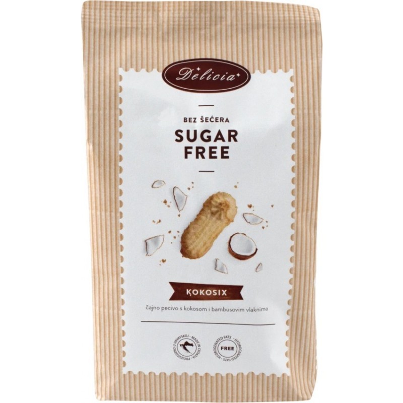 Biscuiti fara Zahar cu Fibre de Nuca de Cocos si Bambus, 175 g, Delicia