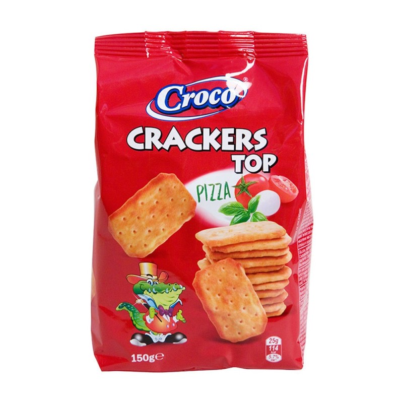 Biscuiti Top cu Pizza Croco Crackers, 150 g