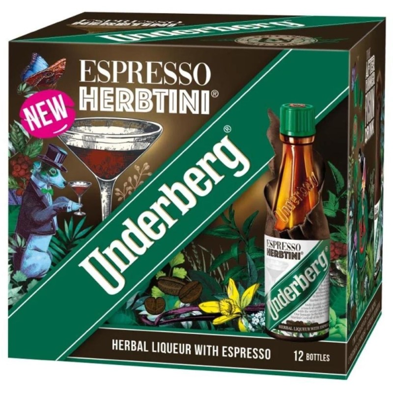 Bitter Underberg Espresso Herbtini, Cutie Carton, 27% Alcool, 12 x 20 ml