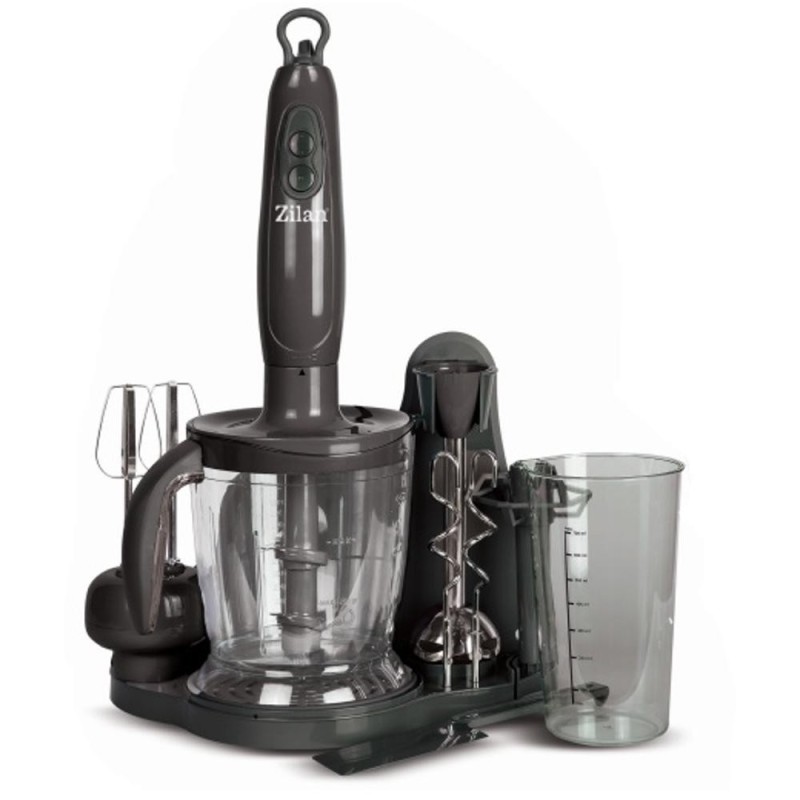 Blender cu Cana si Accesorii, Doua Viteze, Putere 700W, Gri