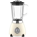 Blender Retro, Lame din Otel, Putere 500W, Capacitate 1.5 l, Crem