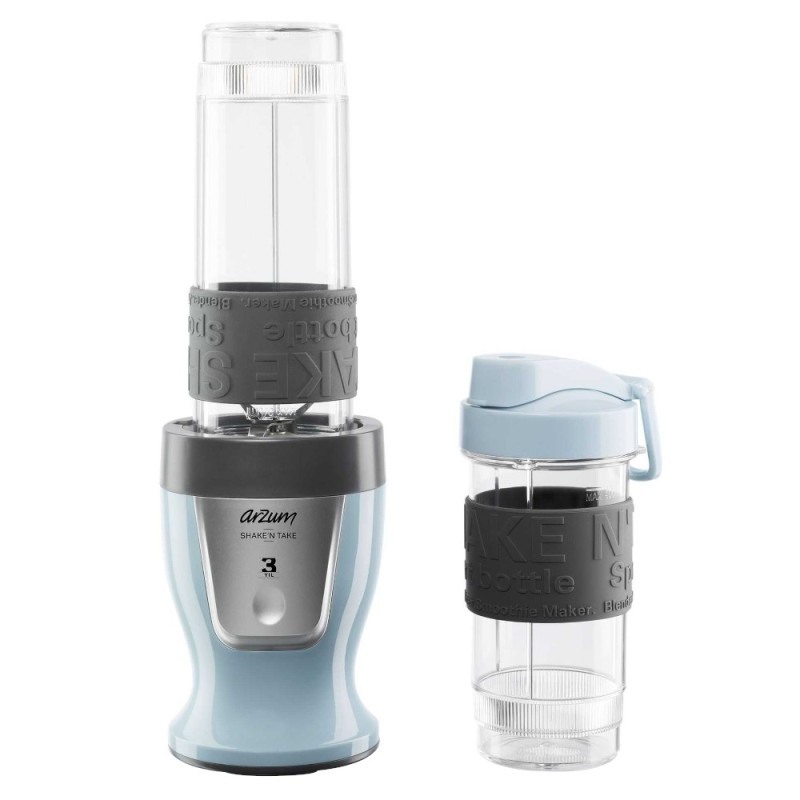 Blender Shake'N Take AR1032, 300W, 1x 570 ml, 1x 400 ml, Albastru, Arzum