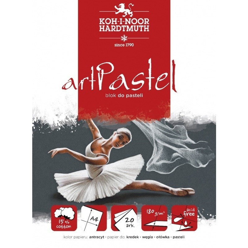 Bloc Desen A4 Art Pastel Antracit, 20 Coli