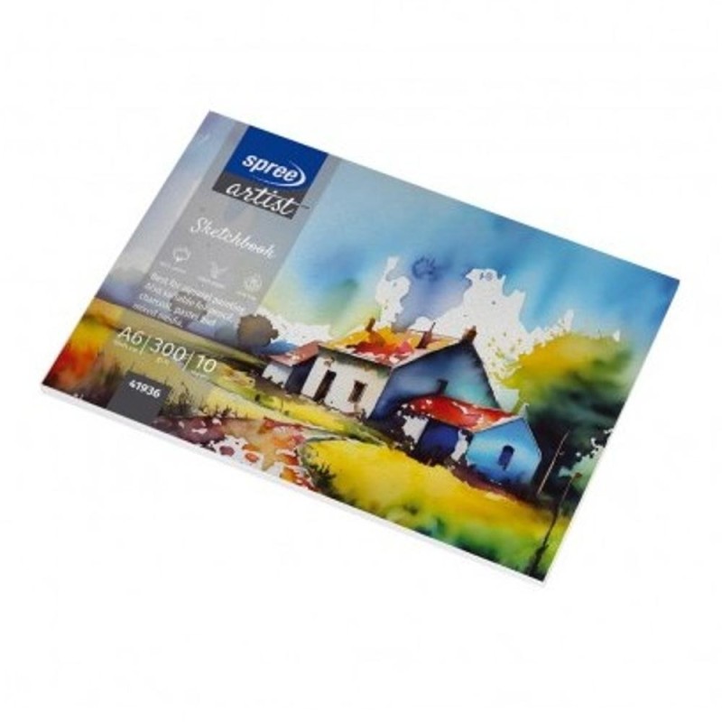 Bloc Desen A6 Spree Artist, 100% Bumbac, 300 g, 10 Coli